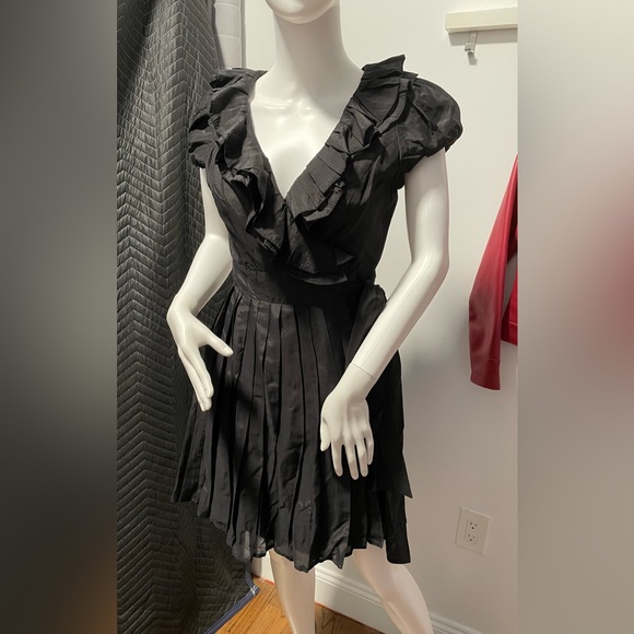 Forever 21 black wrap-tie dress, size small - Picture 2 of 5